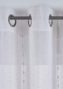 bonprix Vorhang mit Webstreifen (1er Pack), wei&szlig;