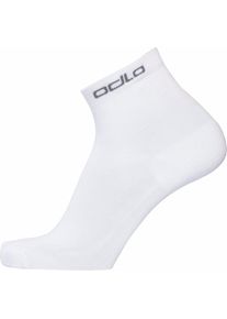 Odlo, Unisex, Sportsocken, Quarter Active 2 Pack Socken (39 - 41), Weiss