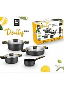 BRA Töpfe und Pfannen Daily Pro Ø 24 cm Ø 20 cm Ø 28 cm Ø 16 cm, Pfanne + Kochtopf