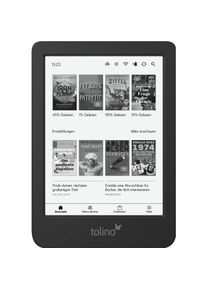 tolino Shine (6", 16 GB, Schwarz), eReader, Schwarz