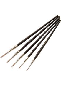 Creativ Company, Pinsel, Aquarellpinsel-Set aus Zobelhaarimitat, 5-tlg.