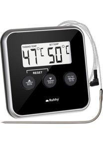 Ruhhy, Grillthermometer, 19155 Küchenthermometer mit Sonde