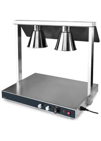Lacor Buffetwärmer mit Halogenlampen, Speisewärmer, Silber