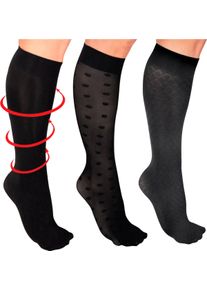 Damen Kniestr&uuml;mpfe schwarz Gr&ouml;&szlig;e 0