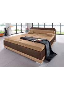 Maintal Polsterbett »wahlweise mit Matratze und praktischen Bettkasten in braun, Größe Liegefläche B/L/H: 160 cm x 200 cm x 55,00