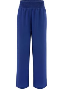 Damer Byxa med res&aring;r, smockad linning kungsbl&aring; Gr&ouml;&szlig;e 54