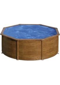 GRE Pool-Set , Kieferfarben , Metall , Holzoptik , 120 cm , Freizeit & Co, Pools & Wasserspaß, Pools