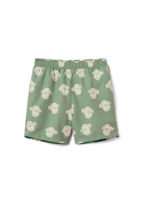 Tchibo - Detsk&eacute; &scaron;ortky na k&uacute;panie - veľ. 146/152 - farba: zelen&aacute;/s potlačou