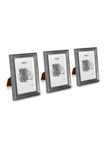 Casa Chic Lancaster, képkeretek, téglalap alakú, 3 db-os szett, fényképek 17 x 12 cm, paszpartu, fa