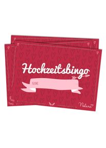 Spielehelden Svadobn&eacute; bingo 16 ot&aacute;zok o vlastnostiach 50 ks. Dizajn srdcaDIN A5