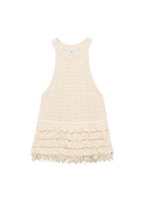 Mango Top brodat 'Nala' Femei bej, Mărimea L