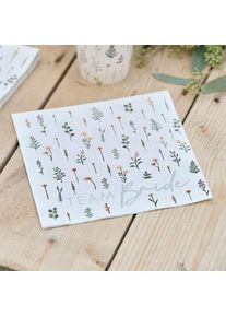 Ginger Ray 16 serviettes Blooming Bride 33cm