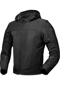 Modeka Davey Air, Sweat &agrave; capuche zipp&eacute; imperm&eacute;able , couleur: Noir , taille: XL