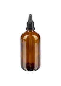 Apoteksflaske brun 100 ml pipette sort OV