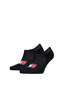 Tommy Hilfiger , Füßlinge »TH UNI TJ FOOTIE 2P FLAG« 2 Paar, Mit großem Flag-Label vorn , black , 39-42 , 39-42 , Footies von Tommy Hilfiger