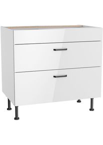 KOCHSTATION , Unterschrank »KS-Paula« , weiß Glanz/weiß , weiß