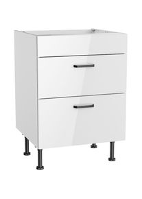 KOCHSTATION , Unterschrank »KS-Paula« , weiß Glanz/weiß , weiß