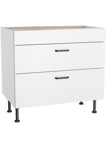 KOCHSTATION , Unterschrank »KS-Paula« , weiß matt/weiß , weiß