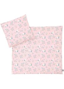 Julius Zöllner Julius Zöllner , Kinderbettwäsche »Rosalie« 2 Stk. tlg. , rosa , Obermaterial: 100% Baumwolle , B/L: 80 cm x 80 cm