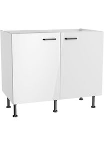 KOCHSTATION , Spülenschrank »KS-Paula« 100 cm breit, 87 cm hoch, mit 1 Tür , weiß Glanz/weiß , weiß