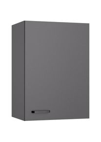 KOCHSTATION , Hängeschrank »KS-Paula« 50 cm breit, 70 cm hoch, mit 1 Tür, 2 Einlegeböden , anthrazit/anthrazit , anthrazit