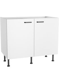 KOCHSTATION , Spülenschrank »KS-Paula« 100 cm breit, 87 cm hoch, mit 1 Tür , weiß matt/weiß , weiß