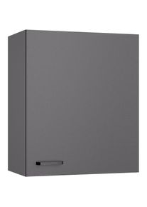 KOCHSTATION , Hängeschrank »KS-Paula« 60 cm breit, 70 cm hoch, mit 1 Tür, 2 Einlegeböden , anthrazit/anthrazit , anthrazit