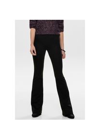 Only , Jerseyhose »ONLFEVER – Jerseyhose mit Stretch und ausgestelltem Bein« skinny fit, casual, Jersey, Polyester, ohne Ausschnitt , Black 32 ,...