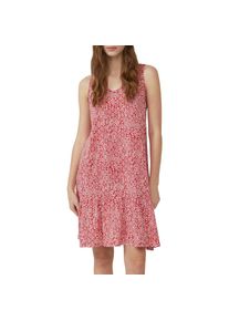 s.Oliver , Jerseykleid Sommerkleid mit All-Over Print und Volant, legere Passform , CHILLI PEPPER , N-Gr , 46 -N-Gr , 46 , Kleid von s.Oliver Red...
