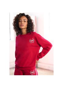 H.I.S. H.I.S , Damen , Sweatshirt, 1 Stk. mit trendigem Logo-Druck, Loungeanzug , rot , 36/38 , 36/38 , Sweatshirt mit Stickerei und Print Aufdruck