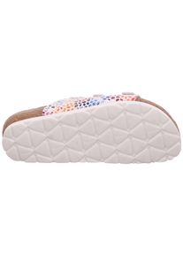 Rohde, Damen, Pantolette &raquo;Alba&laquo; , Sommerschuh, Schlappen, Hausschuh mit buntem Druck, G-Weite = weit, wei&szlig;-multi, 38, wei&szlig;-multi, Mit drei 