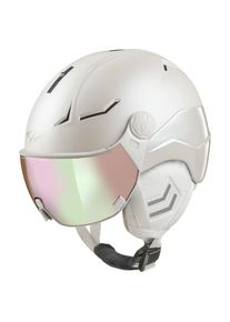 CP Helmets Women's Coya+ Cashmere Ski helmet Women (56-58 cm, grey/white)