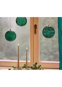 Tchibo - LED-es barázdált golyók - zöld