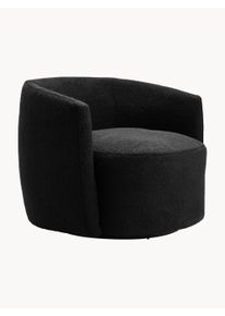 Premier Housewares Sillón lounge con base giratoria Montreal Negro Ø 84 x Al 68 cm