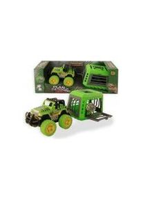 Jono Toys Auto-Jeep mit Anhänger und Dino 30 cm Friktion 4-A