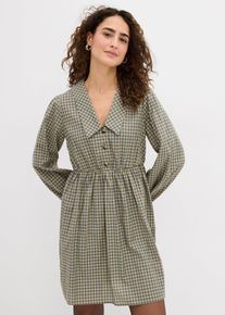 Blusenkleid aus Baumwoll-Mix, grün, Größe 40, mit Baumwolle, bonprix