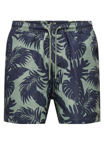 Only & Sons Only & Sons, Herren, Badehosen, Onsted Life Swim Short Flower Aop 2, Grün, (M)