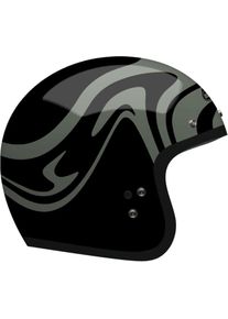 Bell Custom 500 Slap, open face helmet , color: Matt Black/Green , size: L
