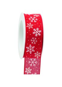 Goldina, Geschenkverpackung, Geschenkband White Star mit Draht, 40 Millimeter x 15 Meter, rot (Geschenkband)