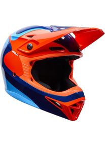 Bell MX-10 Mips Wave, motocross helmet , color: Orange/Blue/Light Blue , size: M