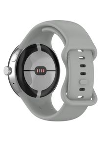 Techsuit - Watchband (W031) - Google Pixel Watch / Watch 2 / Watch 3 41mm - Gray (41 mm, Silikon), Uhrenarmband, Grau