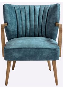 Heine home Fauteuil (1 stuk) fauteuils maat Polyester blauw