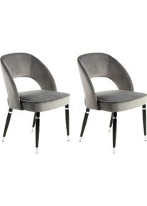Kayoom Stoel Courtney 525 2-delige set, 2-delige set stoelen, comfortabel zitgevoel (set, 2 stuks) 4 poot stoelen grijs