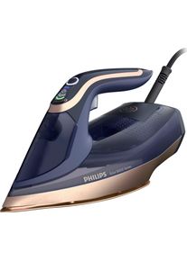 Philips Stoomstrijkijzer DST8050/20 SteamGlide Elite strijkzool, met 350 ml waterreservoir en 260 g stoomstoot stoomstrijkijzers blauw