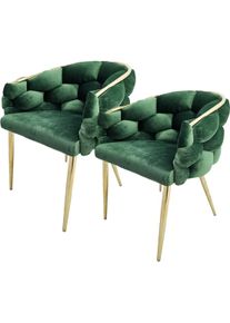 Kayoom Stoel Grace 125 2-delige set, frame van ijzer, comfortabel gepolsterd (set, 2 stuks) 4 poot stoelen