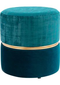 Kayoom Zithocker Kruk Cleopatra 625, zittingkruk in twee kleuren design tweekleurig, decoratief, onderhoudsvriendelijk, edel accent door metalen ring