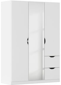 Rauch Kledingkast Freiham draaideurkast garderobe BESTSELLER met spiegel en lades, grepen, slaapkamerkast kledingkasten wit