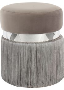 Kayoom Zithocker Kruk Rebecca 925, zitpouf in ronde vorm, met fluwelen bekleding onderhoudsvriendelijk, modern, veelzijdig inzetbaar, zitting