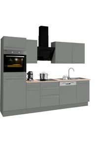 Optifit Keukenblok Bern Breedte 270 cm, optioneel met elektrische apparaten keukenkast series grijs