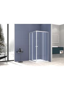 Welltime Hoekdouchecabine Trento met variabel verstelbereik, doucheafscheiding met schuifdeuren douchecabines zilver(kleur)